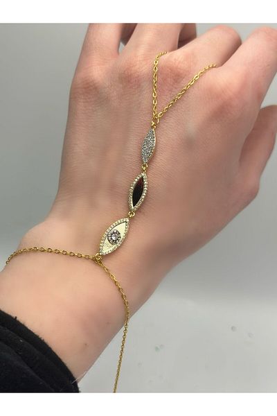 MyladyAccessoriess Double Color and Eye Detailed Steel Shahmeran