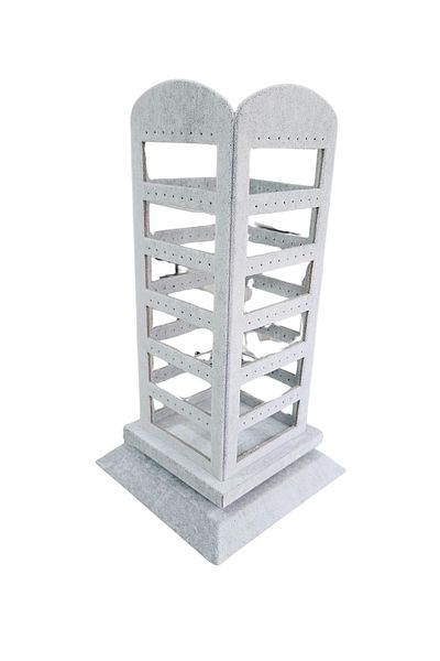 ÖZER KUTU 96 Pcs 360 Rotating Earring Stand Suede (18 X35 cm)
