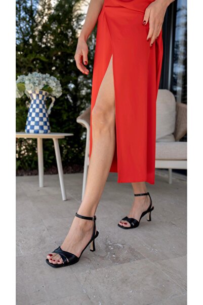 ECENİN BUTİĞİ Gita Siyah Topuklu Ayakkabı