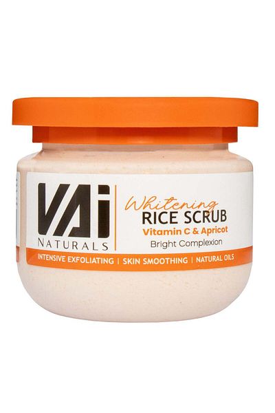 vai naturals Rice Scrub with Vitamin C & Apricot – Exfoliating & Brightening Face Scrub with Vitam