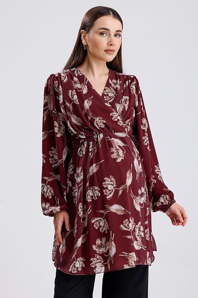 KATLİN MATERNİTY WEAR تونيك شيفون مبطن بنمط الأزهار للحوامل