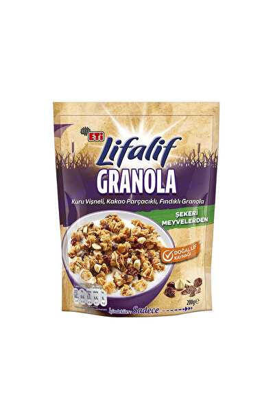 Eti Lifalif Granola Vişneli Kakao Parçacıklı Fındıklı 200 gr X 1 Adet