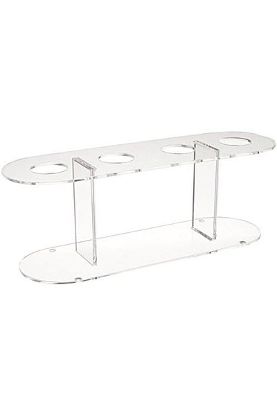 Generic Acrylic 4-Hole Ice Cream Cone Holder Stand, Clear Display Rack for Parties, Events & Dessert Tables