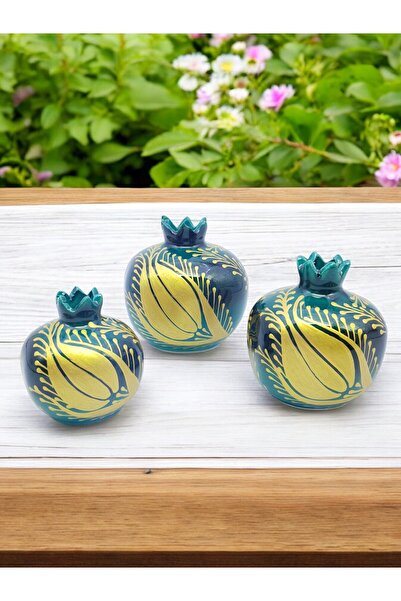 sharp&art 3'LÜ %100 EL İŞLEMESİ,DEKORATİF NAR ve LALE TAKIMLARI,EV DEKORASYON...