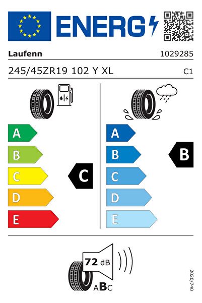 Laufenn 245/45 R19 102Y XL ZR S Fit EQ+ LK01 Oto Yaz Lastiği (2024 Üretim)
