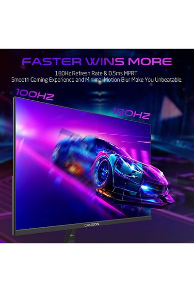 GAMEON GOAE24QHD180IPS 24 Inch Gaming Monitor, 2K QHD IPS, 180Hz, 0.5ms, 2.1 HDMI, Built in Speakers, Black