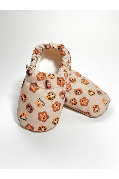 pufien Cute Animal Patterned Cotton Lined Baby Booties - Soft and Non-Slip Sole