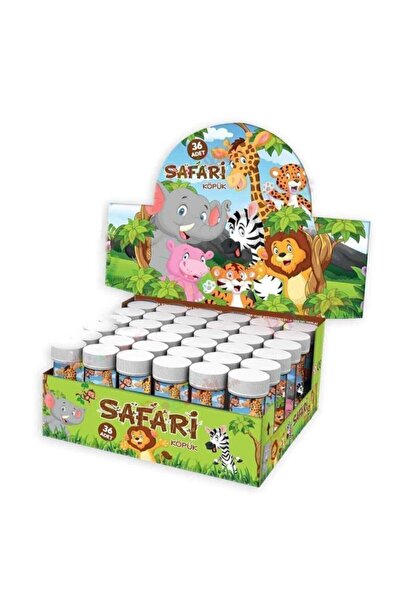BambaPaw Safari 6’lı Köpük Balon Safari Sevimli Hayvanlar Safari Temalı Baloncuk