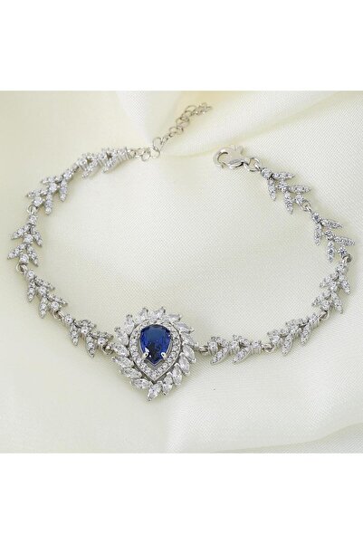 Mia Vento Effective Diamond Sentetik Sentetik Safir Markiz Serenatı Gümüş Bil...