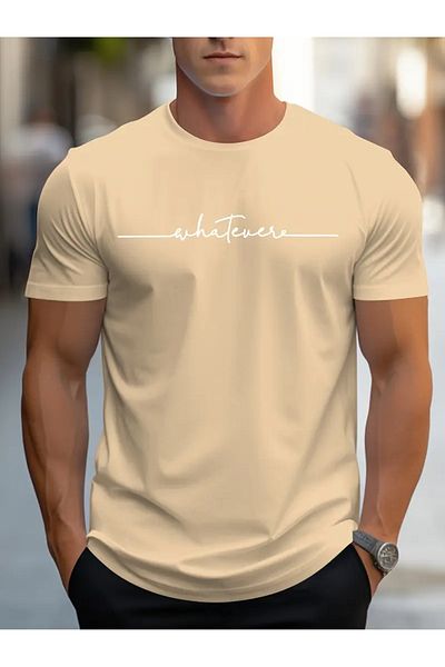 NEW TRENDY COLLECTİON Men's Fashion Summer Short Sleeve Round Neck Sports T-Shirt