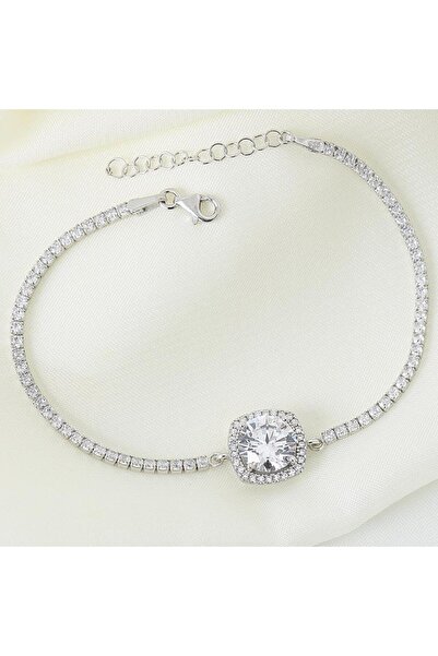 Mia Vento Effective Diamond Yeni 3 Karat Kare Gümüş Bileklik