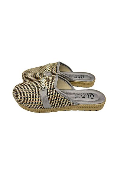 shoemio Γυναικείες παντόφλες Gloria Straw Buckle