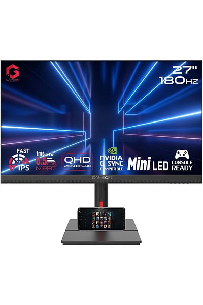 GAMEON GOML27QHD180IPS 27 inch Gaming Monitor, 2560x1440p 2K QHD, IPS, 180Hz, 0.5ms, 2.1 HDMI, PS5, Black