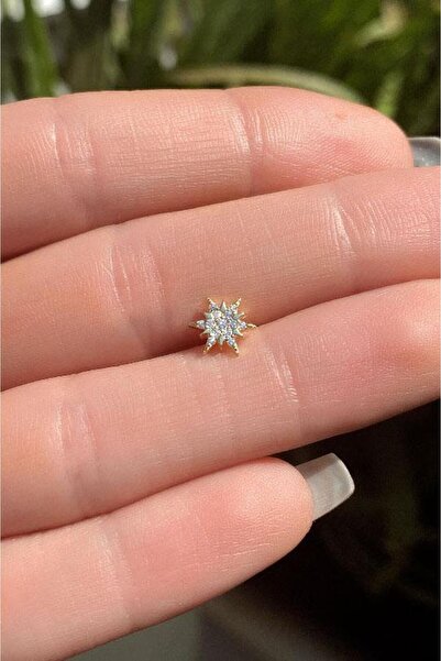 Spossy Silver Jewelry 925 Ayar Gümüş, Yıldız Piercing Küpe