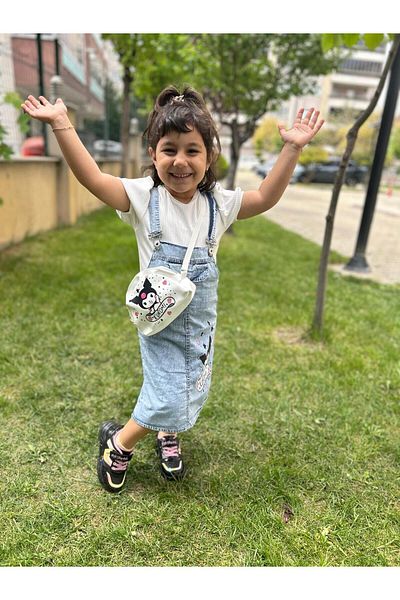 Zelhankids Rochie din denim pentru fete din 3 piese (inclusiv geanta)