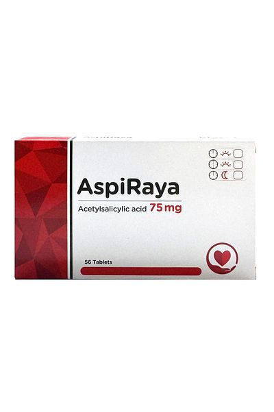 AspiRaya Acetylsalicylic Acid 75mg 56 Tablets