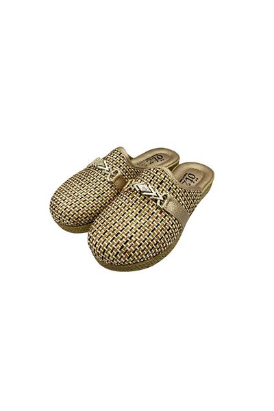 shoemio Γυναικείες παντόφλες Gloria Straw Buckle