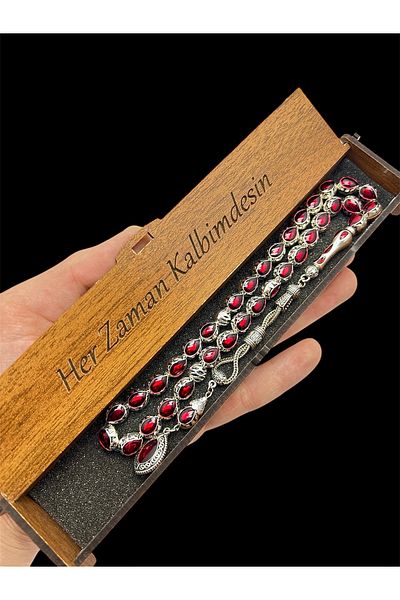 KANUNİ TESBİH Metal Red Enameled Rosary, Men's Rosary, Gift Rosary, Special Wooden Boxed Rosary, Special Rosary