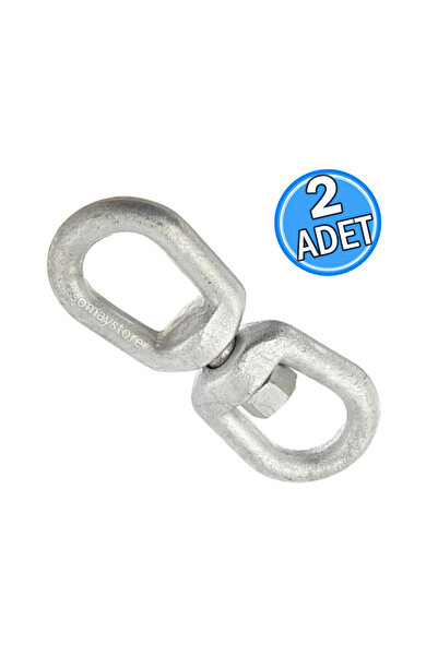 SomayStore Tekne Fırdöndü Çelik Galvanizli 5/16" (8mm) 2 adet