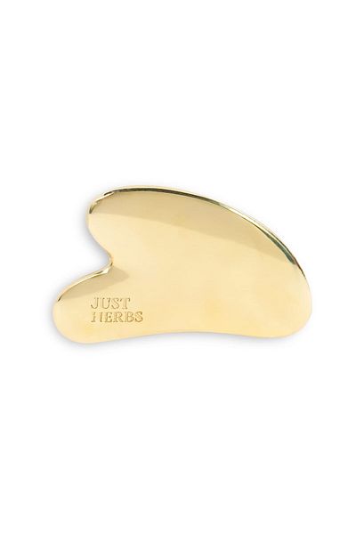 Just Herbs Kansa Gua Sha Face Massage Tool for Fine Lines, Glowing Skin, Reducing Stress & Eye Puffi
