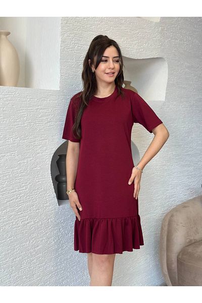 DE'VESTA ROCHIE PREMIUM ȚESĂTURĂ MODAL SPECIAL LICHRA VOLAN GÂT BICICLETA DE VARĂ ȘI DE PRIMĂVARĂ CONFORTABLE ȘI DE ZILNIC