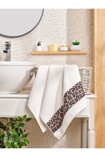 PHILIPPUS Πετσέτα χεριών & προσώπου Leopard 100% Cotton 50*90