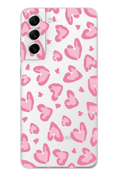 moonset Samsung Galaxy S22 Uyumlu Leopar Kalpler Tasarımlı Baskılı Şeffaf Tel...