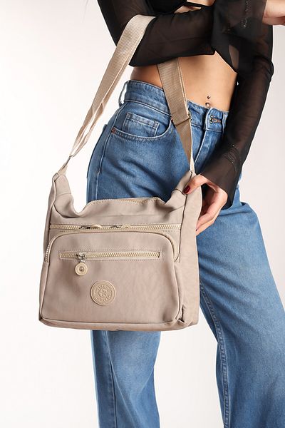 Moda Lime Γυναικεία τσάντα ώμου και χιαστί πολλαπλών ματιών Mink