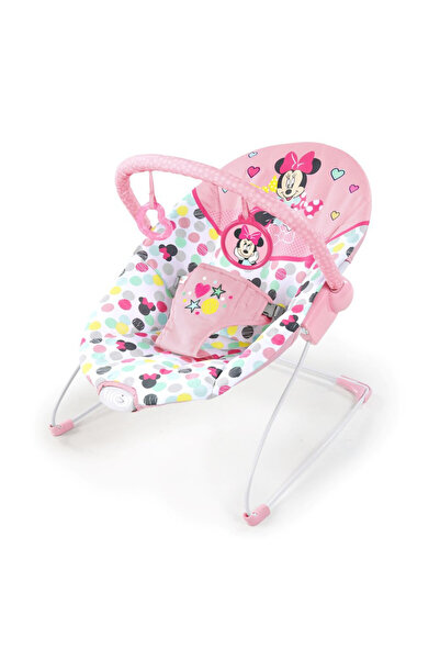 Bright Starts - Minnie Mouse Spotty Dotty Vibrating Bouncer, 0 to 6 months