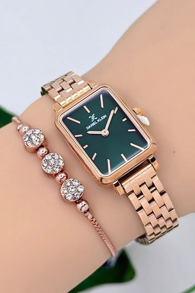 Daniel Klein Steel Cord Women Wrist Watch 3 Atm Water Resistant Rose Zmdk1187