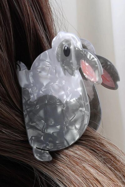 TAKIŞTIR Cataramă cu știfturi din os cu figură de iepure de culori mixte