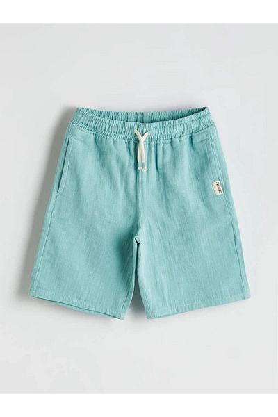 LC Waikiki LCW Παιδικό Πράσινο Αγόρι Σορτς με Ελαστική Μέση