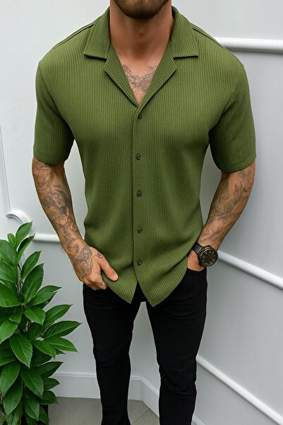 LC Waikiki Kısa Kol Yazlık Premium Kalite Waffle Kumaş Erkek Gömlek Yeni Mode...