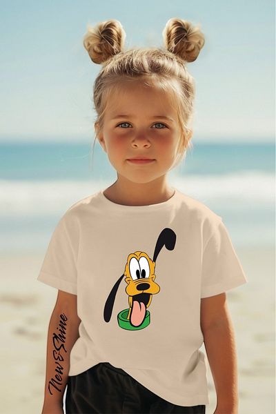 New Shine Goofy Printed Oversized Children's T-Shirt