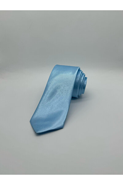 HARES Baby Blue Satin Tie & Handkerchief