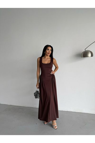 Ekim Store Rochie cu fustă cu balon cu bretele groase
