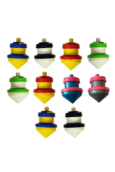 Mia 10'lu Plastik Basmalı Kendinden Dönen Topaç - Plastik Topaç 10 Adet