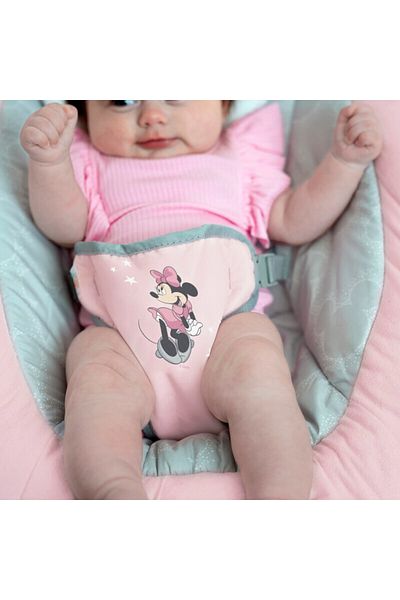Bright Starts - Minnie Mouse Rosy Skies Comfy Bouncer, 0 to 6 months