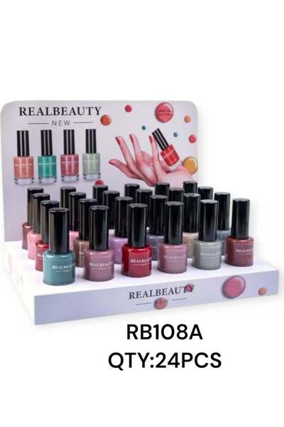 real beauty مجموعة طلاء أظافر - ٢٤ لونًا | إطلالة أنيقة ومنعشة