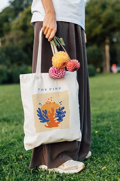 Artavessa Raw Cloth Bag 35X40 cm - the Fire