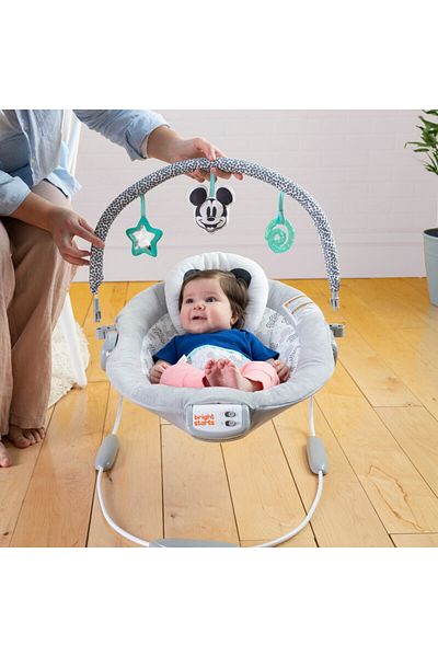 Bright Starts - Mickey Mouse Cloudscapes Comfy Bouncer, 0 to 6 months
