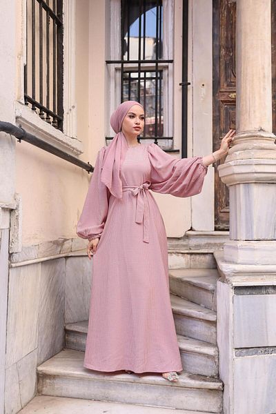 Nissra Φόρεμα Ankanoor Balloon Sleeve Gingham Jacquard Anka251691