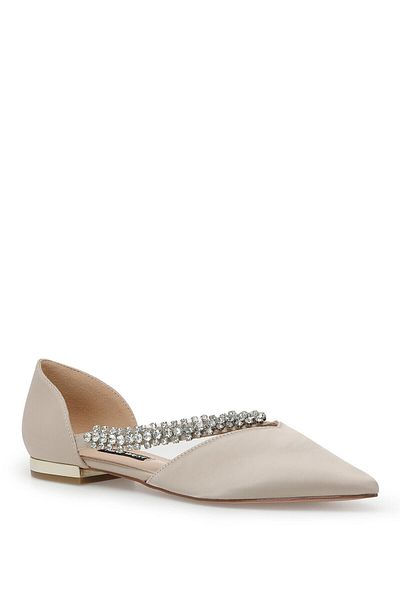 Nine West Elorix Beige Women's Ballerinas