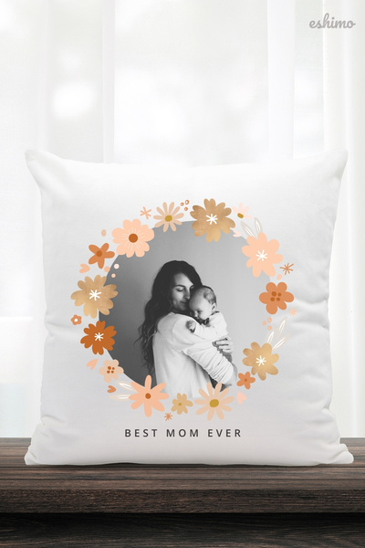 Eshimo Anneler günü İçin Kişiselleştirilebilir Fotoğraf Baskılı Yastık