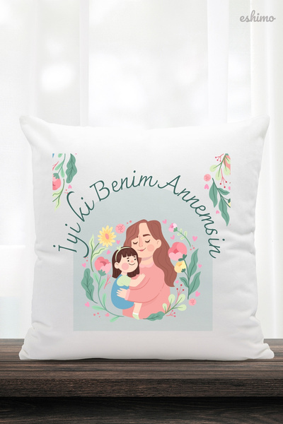 Eshimo "iyi Ki Benim Annemsin" Yazılı Renkli Baskılı Anneler Günü Için Hediye...