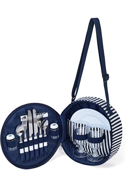 ECHAPPÉE CHAMPÊTRE 2 Kişilik Piknik Seti, Melamin Tabaklar, Çatal Bıçak Takım...