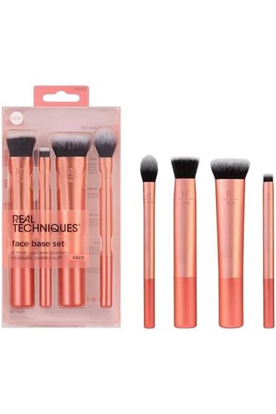Real Techniques REAL TECHNIQUES Face Base Makeup Brush Kit, For Concealer, Foundation, & Contour, Works With Liquid,