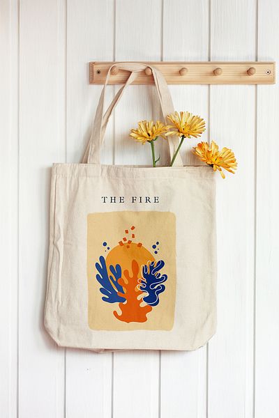 Artavessa Raw Cloth Bag 35X40 cm - the Fire