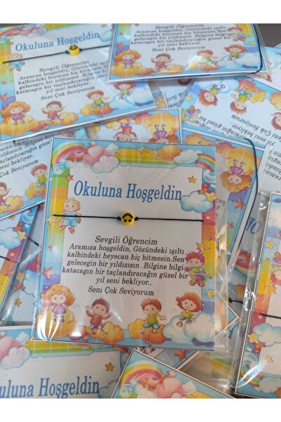 Perle88 Kişiye Özel Isimli Okul Hatırası Konsept Şans Bilekliği Doğum Günü He...