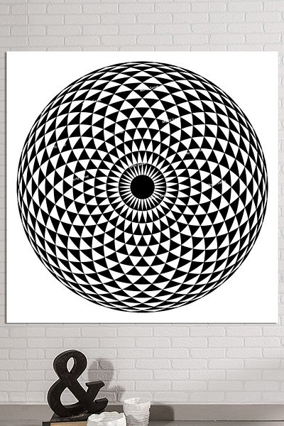 Morfil Sanat Atölyesi Flower of Life Sacred Geometry Sri Yantra Canvas Print